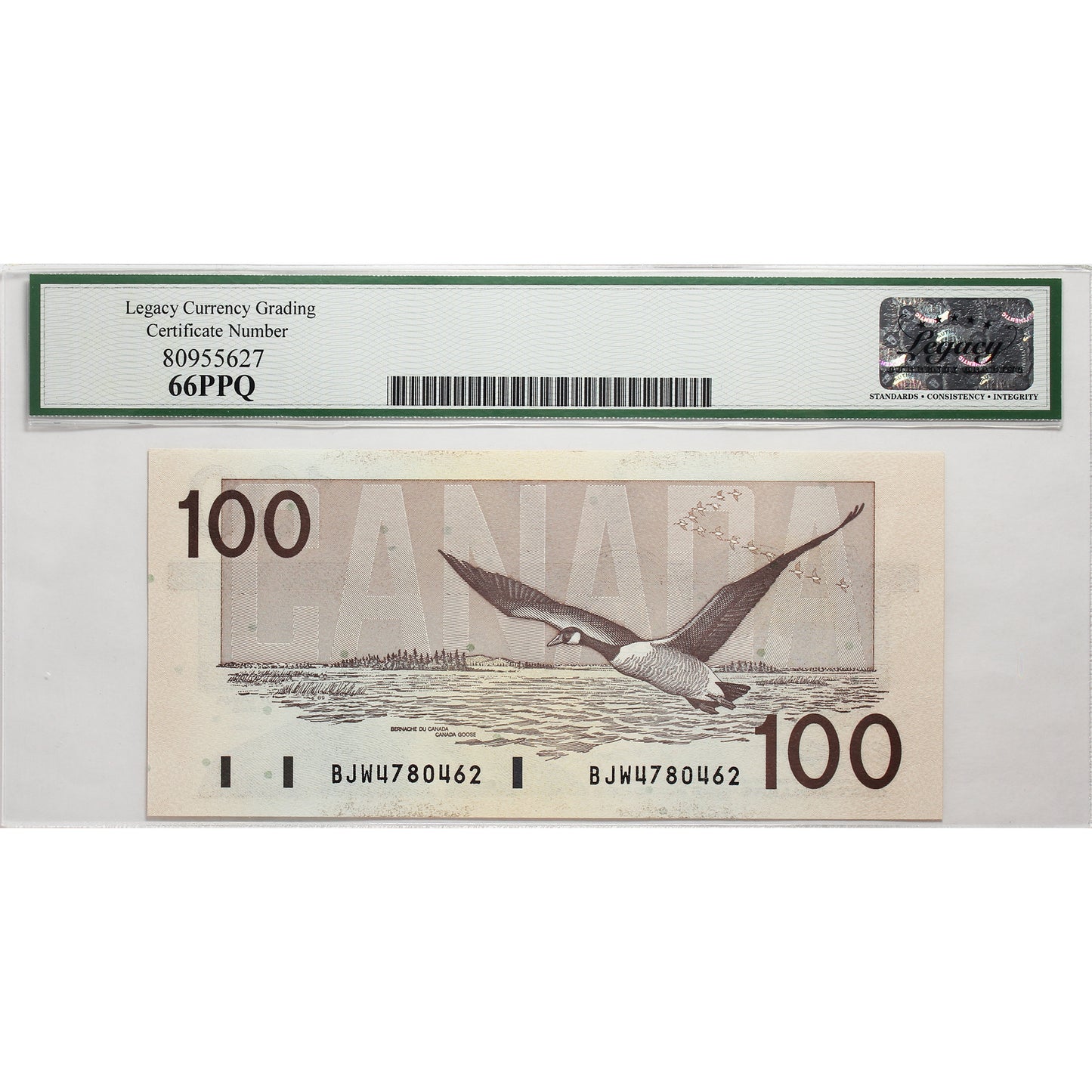 BC-60d 1988 Canada $100 Knight-Dodge, BJW Legacy Certified GUNC66 PPQ