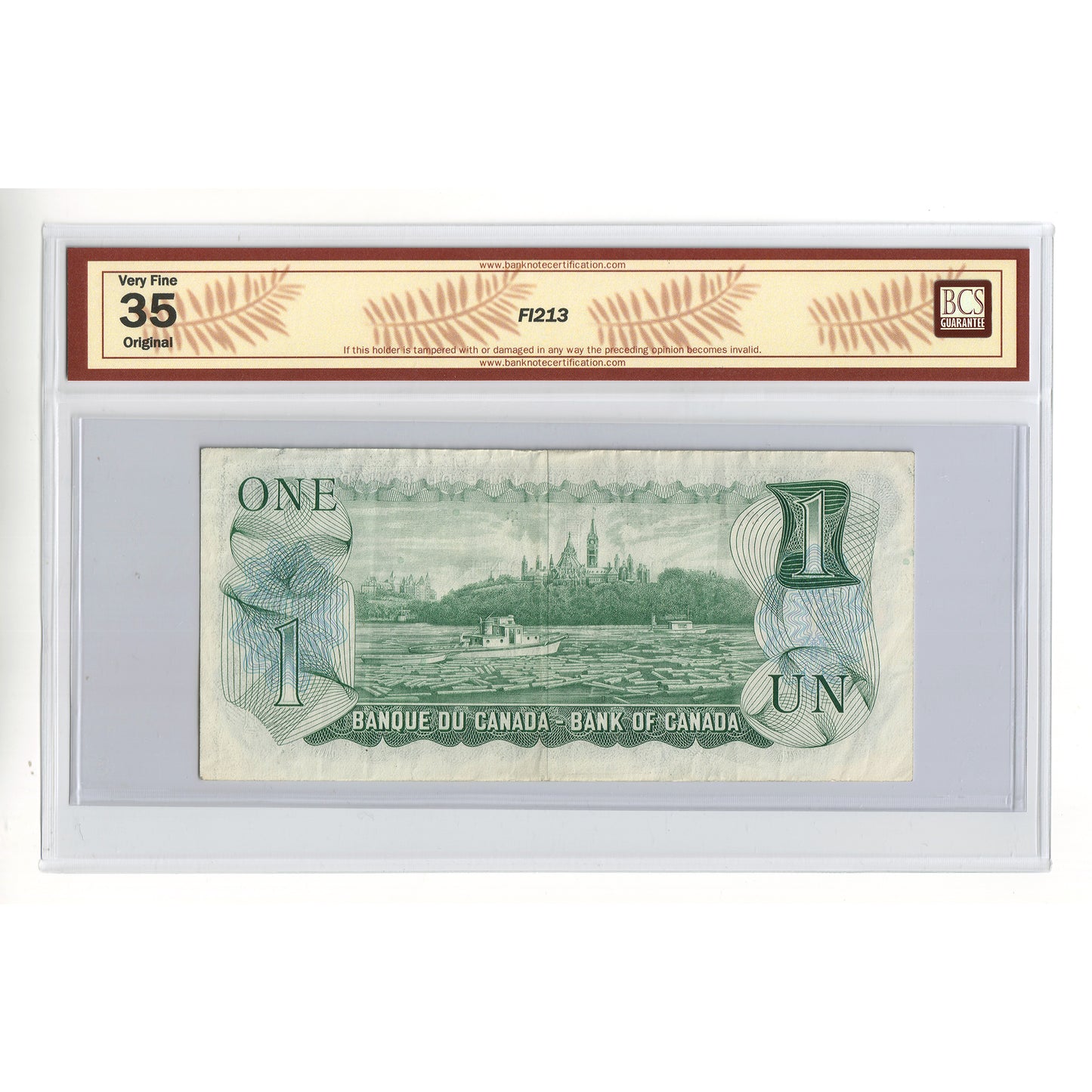 BC-46aA 1973 Canada $1 L-B, Two Letter, Replacement, *AA Above 5.0M BCS Cert VF35 Orig