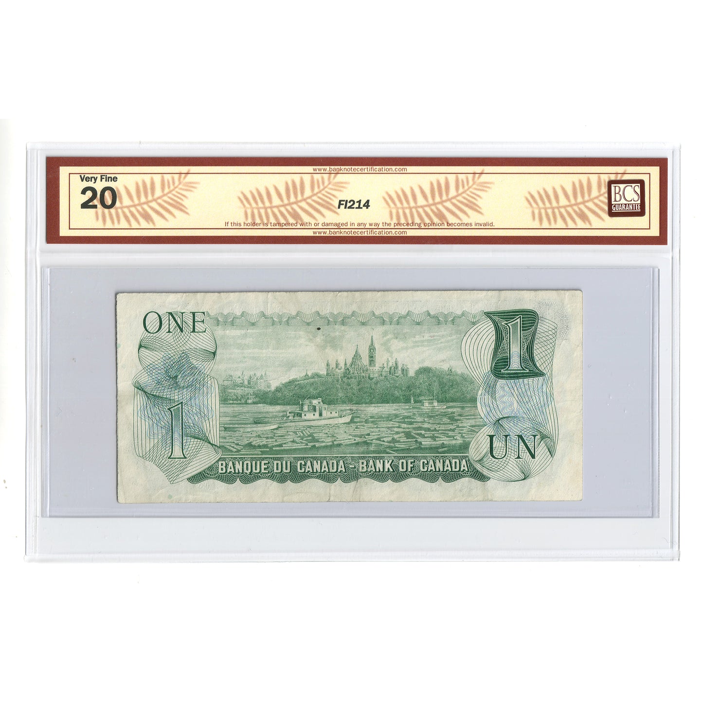 BC-46aA 1973 Canada $1 L-B, Two Letter, Replacement, *AA Above 5.0M BCS Cert VF20 Orig