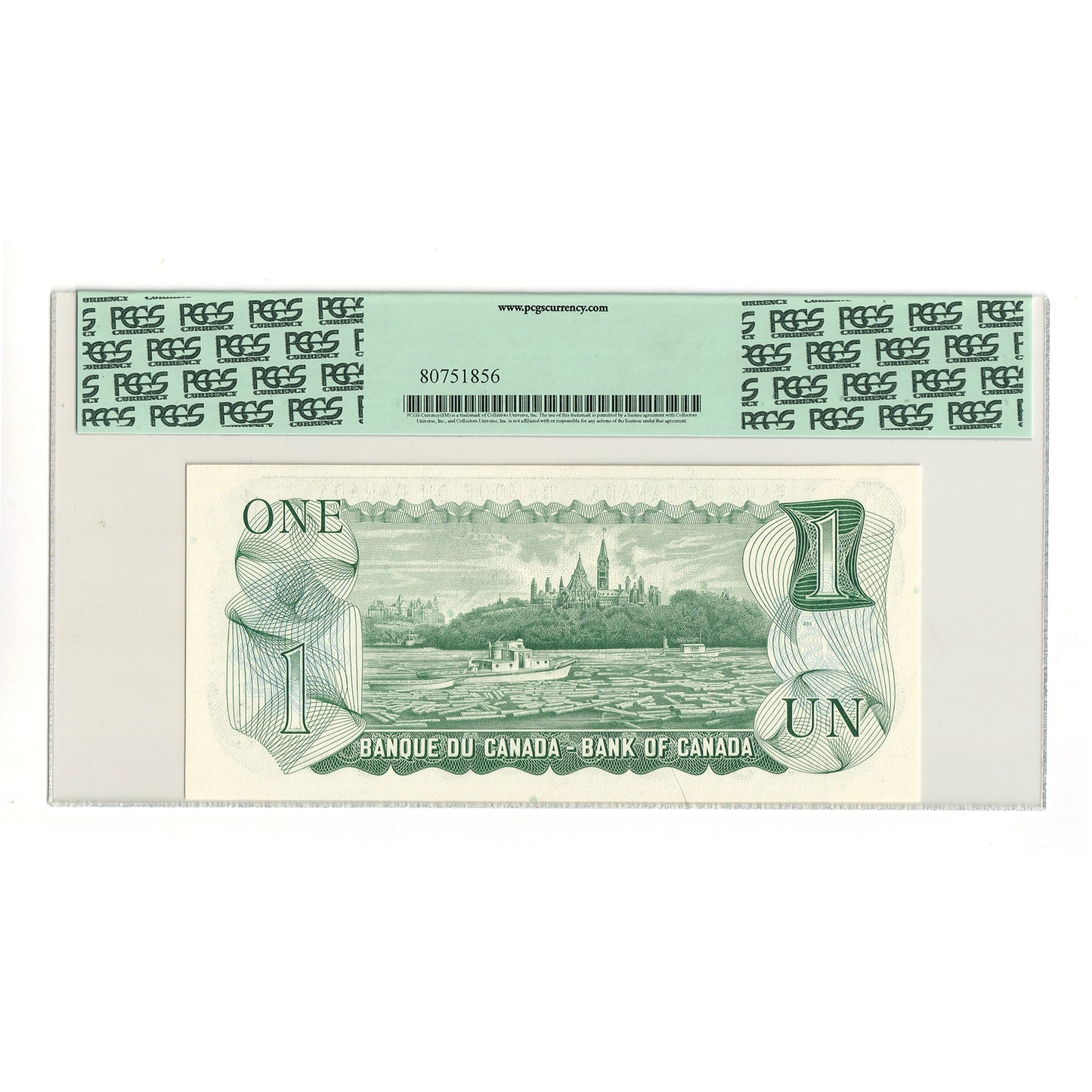BC-46aT-i 1973 Canada $1 L-B, Test Note, Steel Engraved, AXA PCGS Certified CUNC64 PPQ