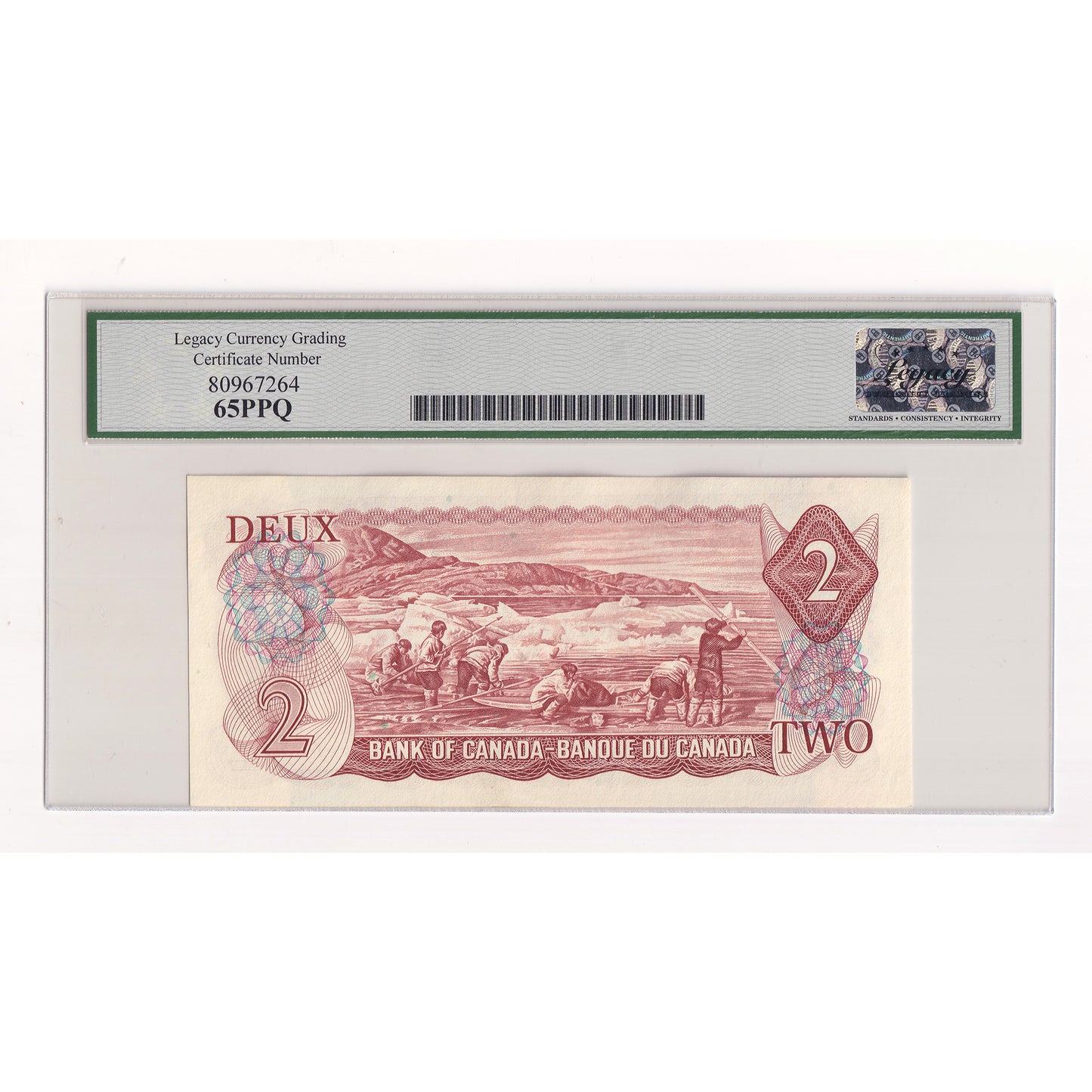 BC-47aA 1974 Canada $2 Lawson-Bouey, Two Letter, Replacement, *BJ Legacy Cert GUNC65 PPQ