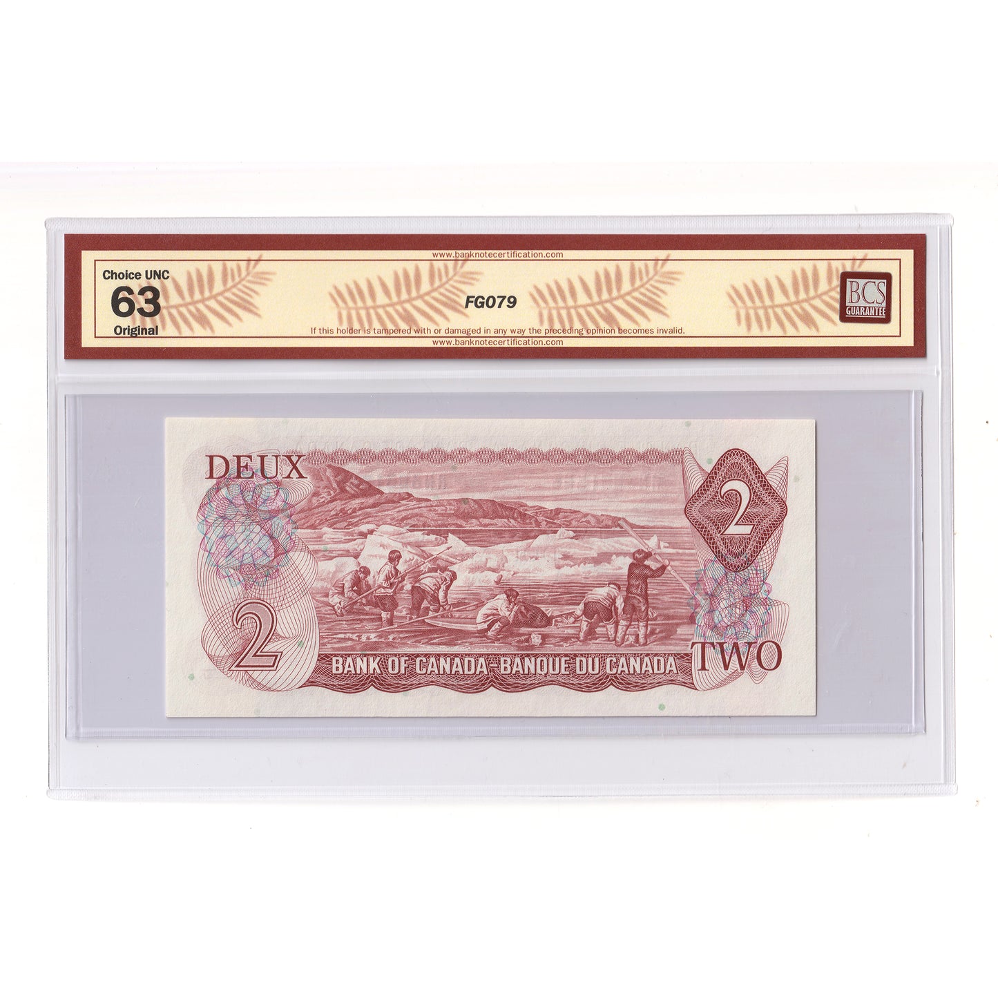 BC-47a-N1-iii 1974 Canada $2 L-B, 2 Letter, 4 Digit RADAR RN6431346 BCS Cert CUNC63 Orig