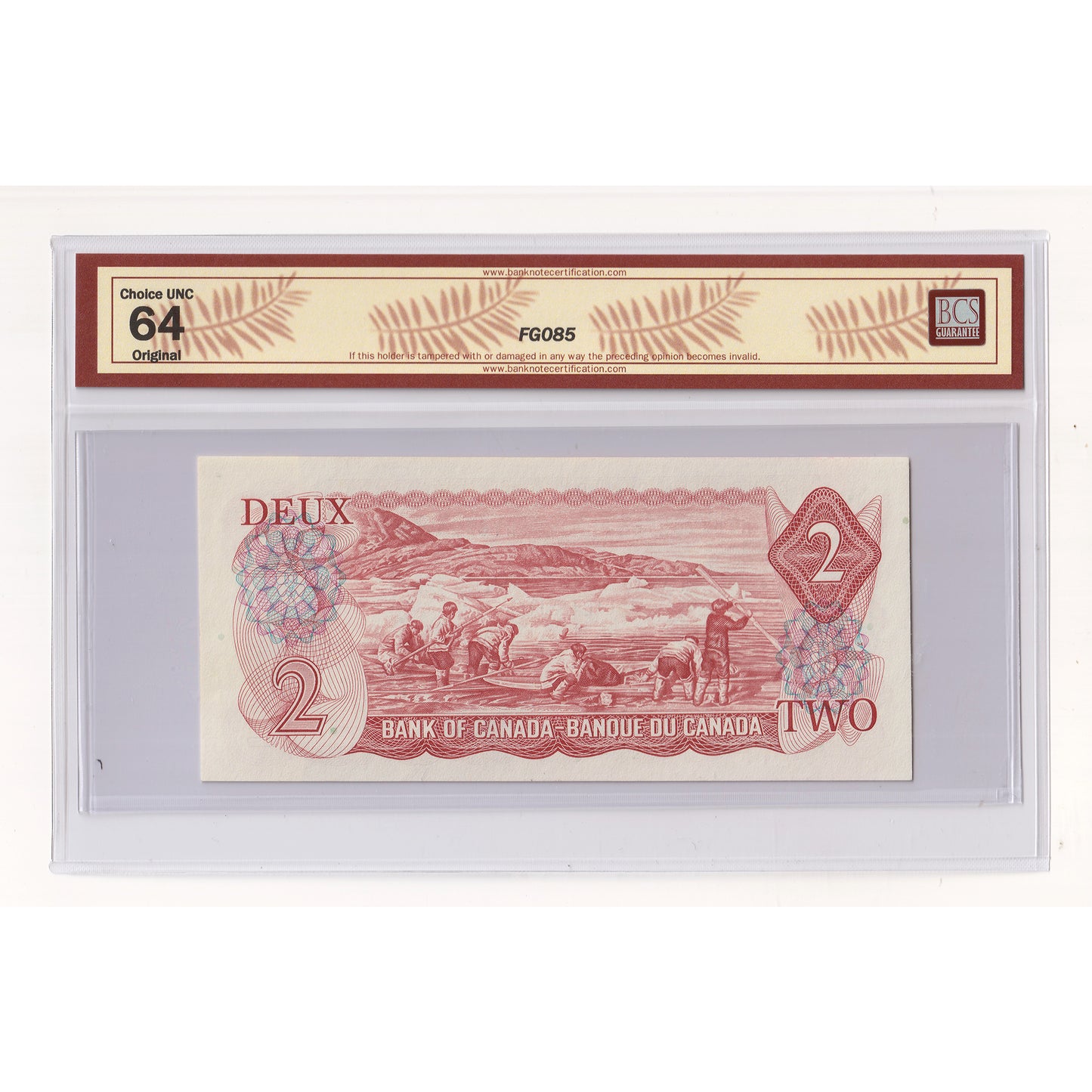 BC-47a-N1-iii 1974 Canada $2 L-B, 2 Letter, 4 Digit RADAR RU8726278 BCS Cert CUNC64 Orig