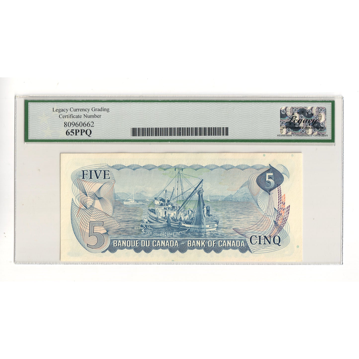 BC-48aA 1972 Canada $5 Bouey-Rasminsky, Replacement, *CC Legacy Certified GUNC65 PPQ