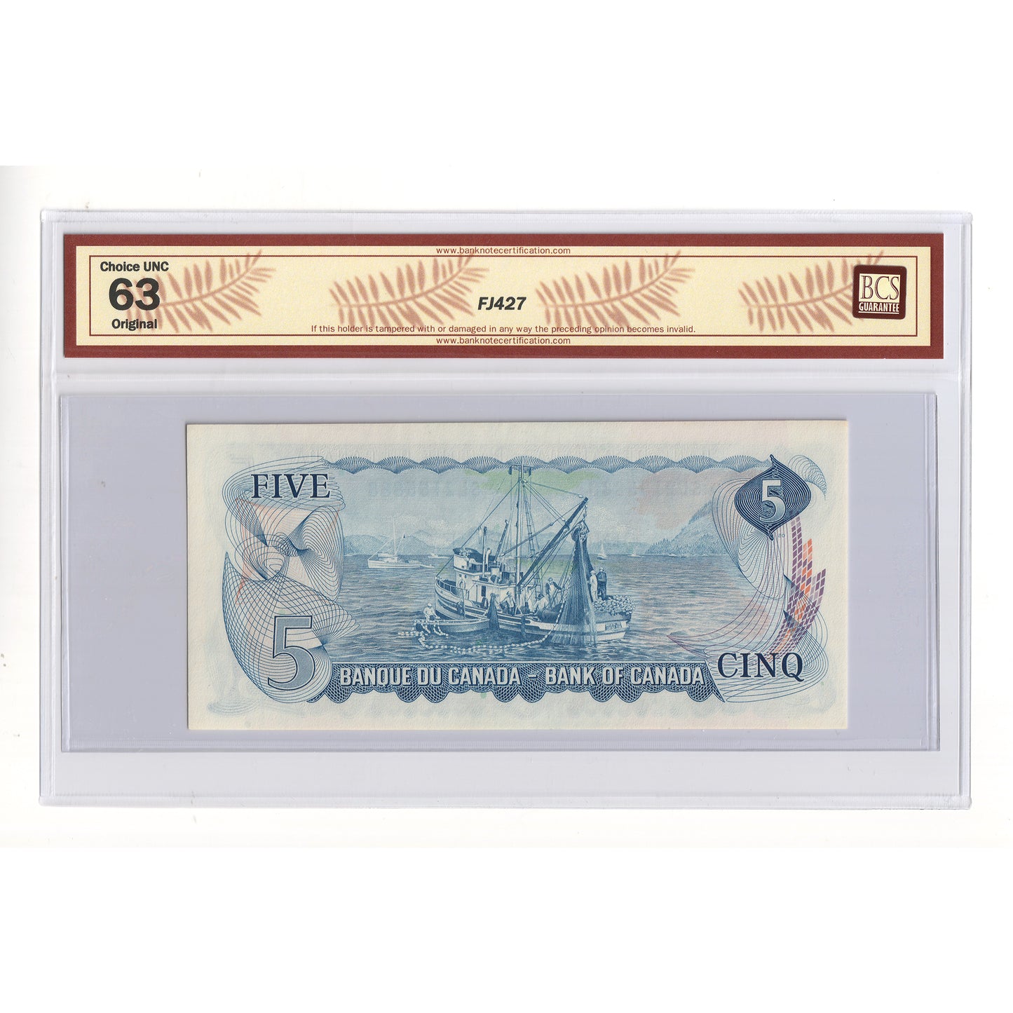 BC-48bA 1972 Canada $5 Lawson-Bouey, Replacement, *SL BCS Certified CUNC63 Original