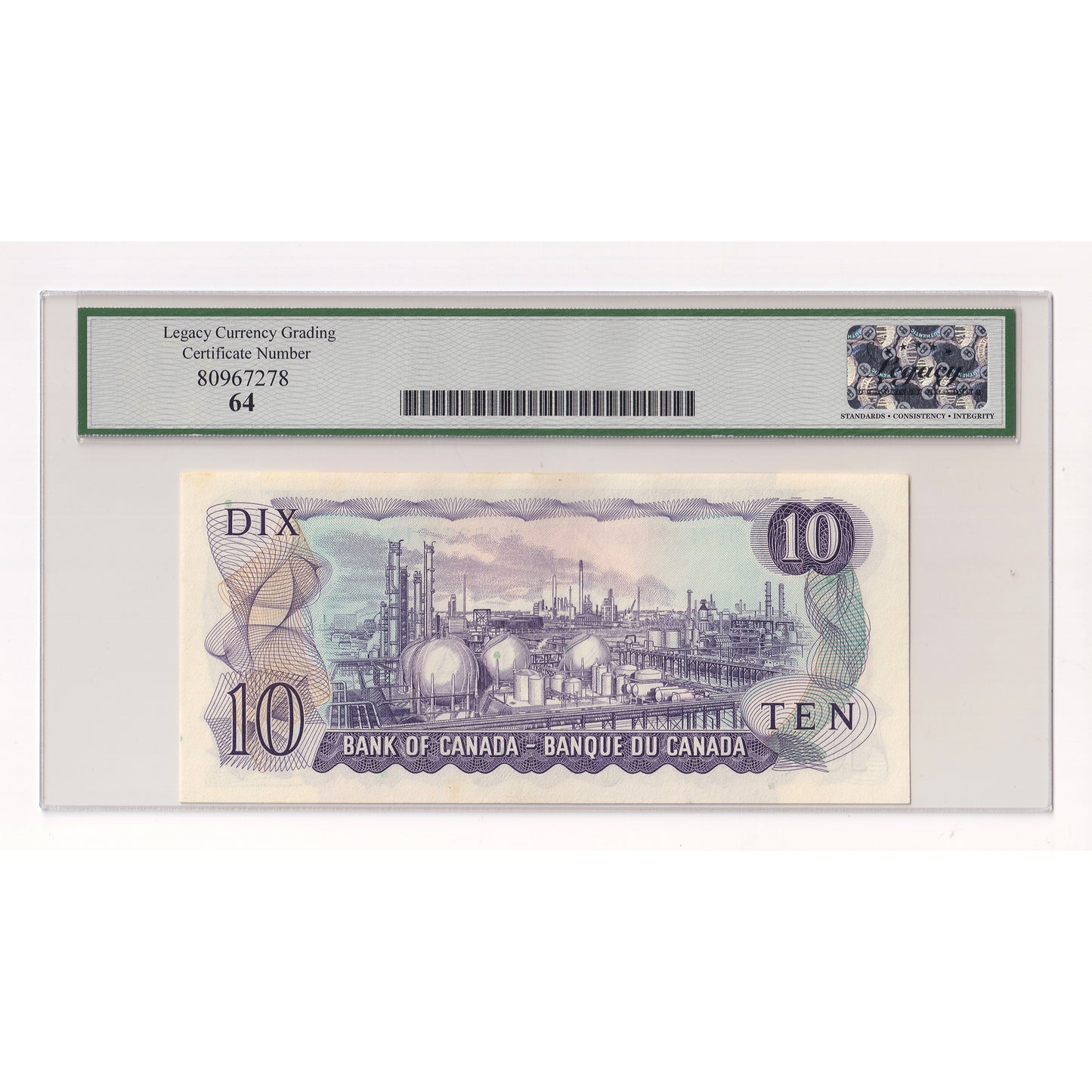 BC-49aA 1971 Canada $10 Beattie-Rasminsky, Replacement, *DB Legacy Certified CUNC64
