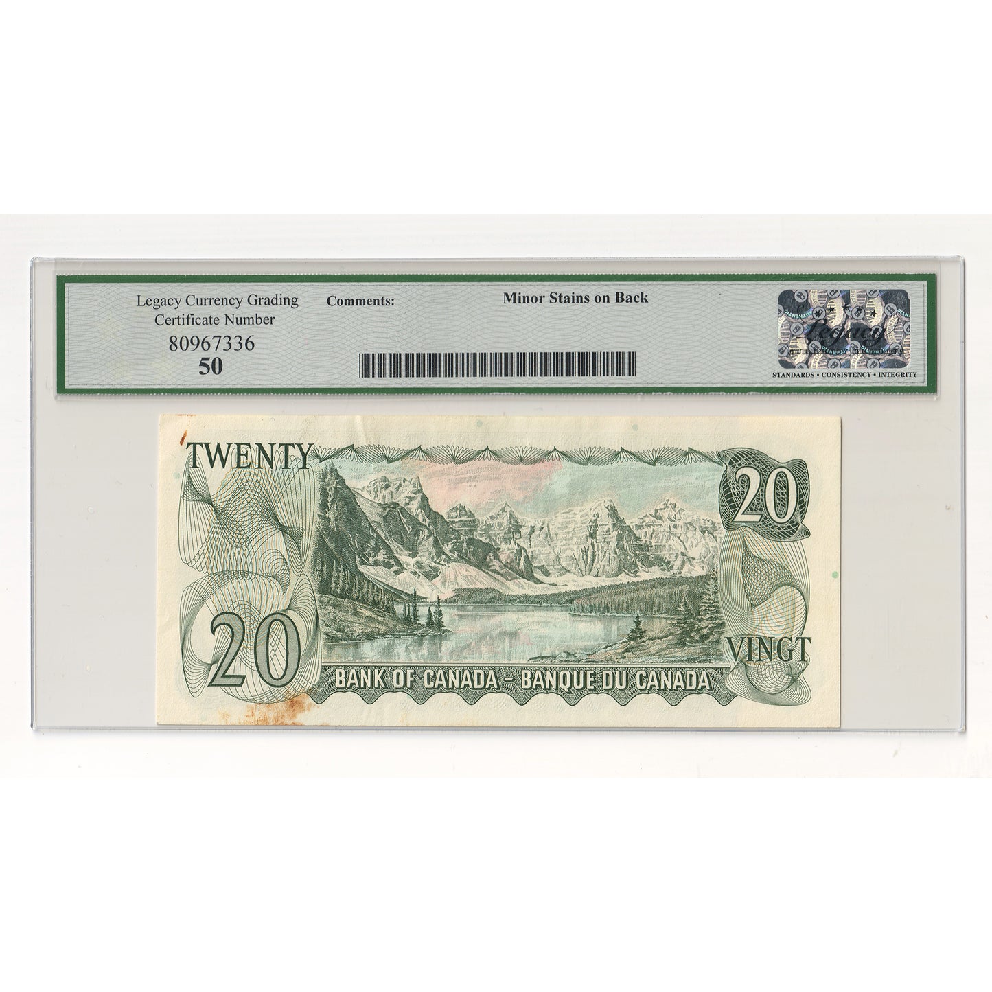 BC-50bA 1969 Canada $20 Lawson-Bouey, Replacement, *WL Legacy Certified AU50