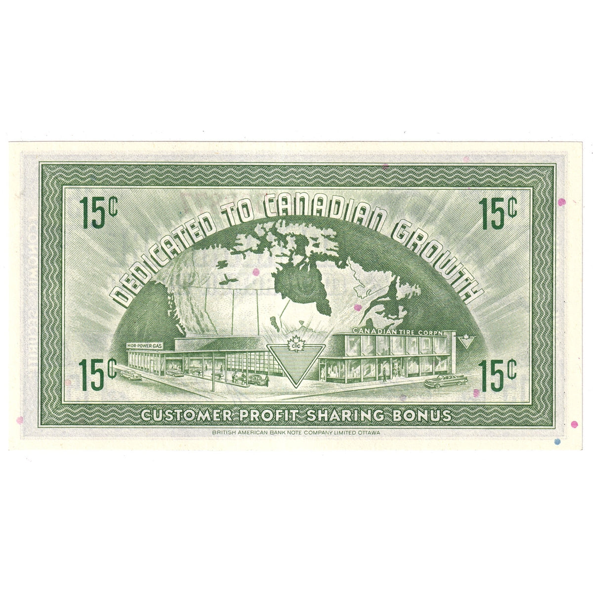 G7-C-E1 1972 Canadian Tire Coupon 15 Cents Uncirculated