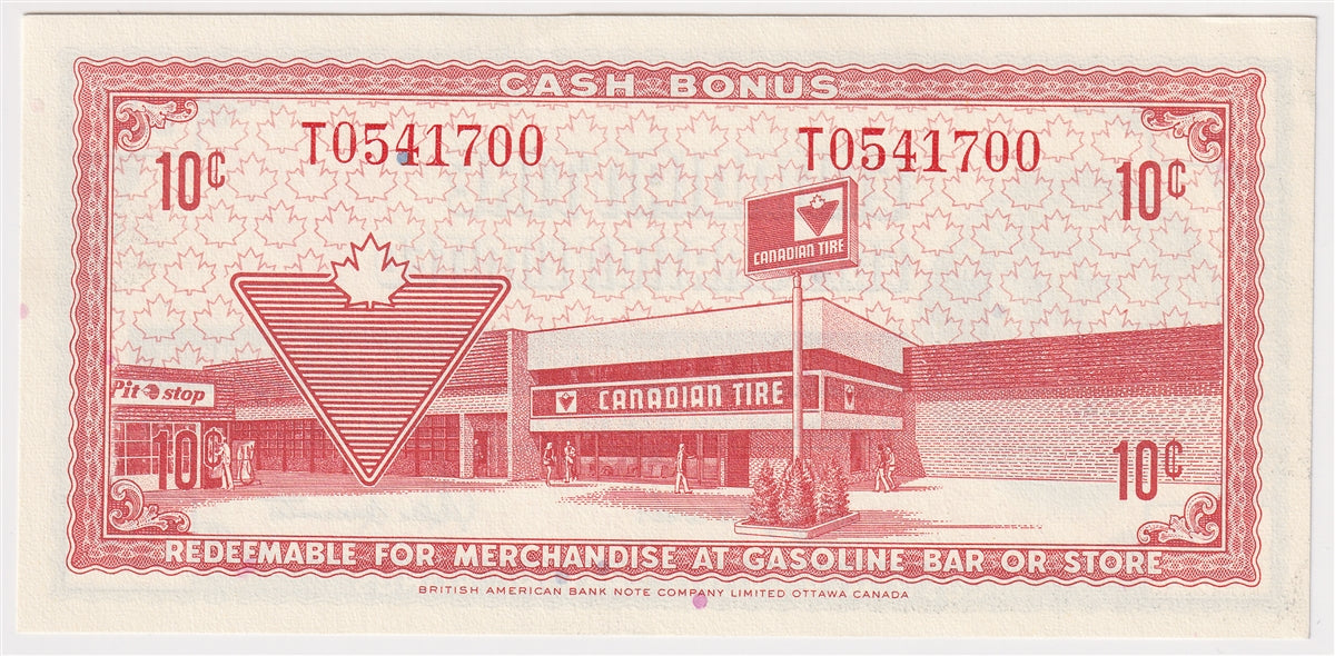 S2-C-T 1972 Canadian Tire Coupon 10 Cents Uncirculated