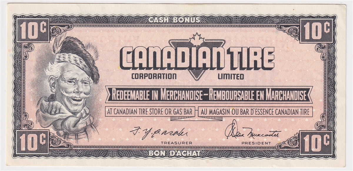 S4-C-YN 1974 Canadian Tire Coupon 10 Cents Uncirculated