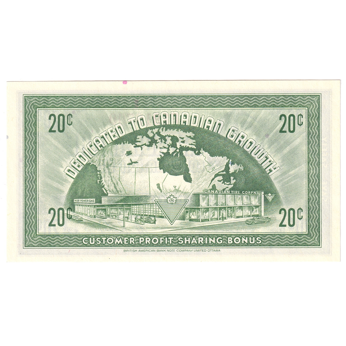 G7-D-F1 1972 Canadian Tire Coupon 20 Cents Uncirculated