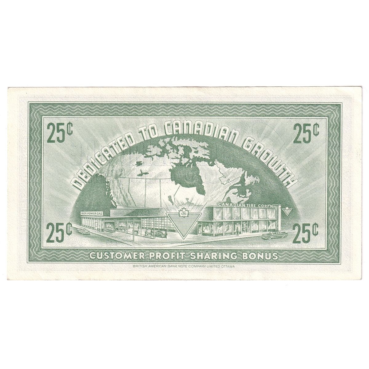 G7-E-V1 1972 Canadian Tire Coupon 25 Cents AU-UNC