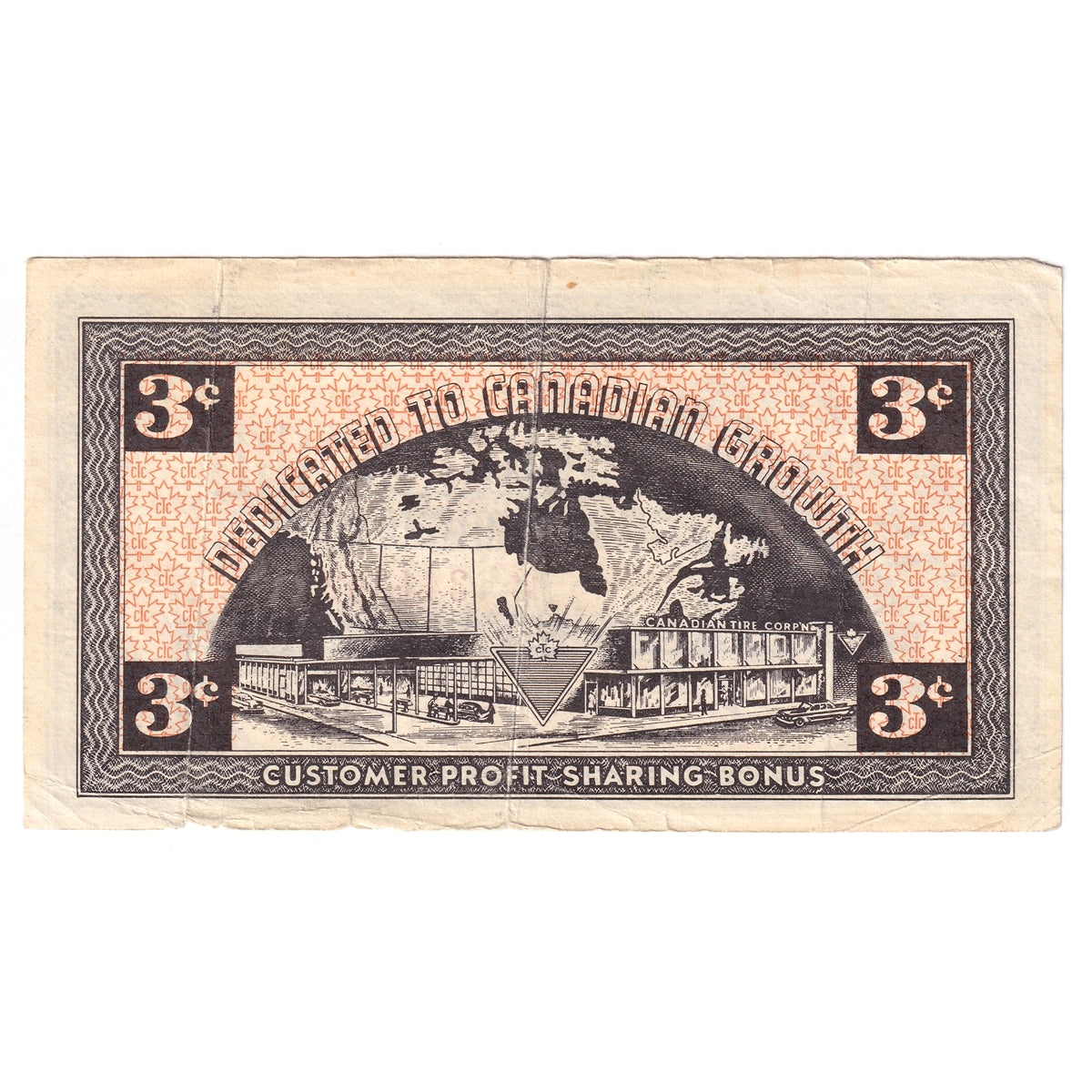 G2-C-C2 No Mor Power 1962 Canadian Tire Coupon 3 Cents Fine