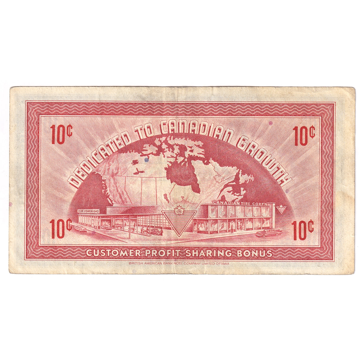 G5-B-B 1964 Canadian Tire Coupon 10 Cents Very Fine (Ink)