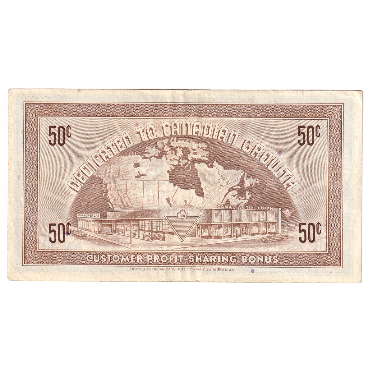 G5-D-D 1964 Canadian Tire Coupon 50 Cents VF-EF