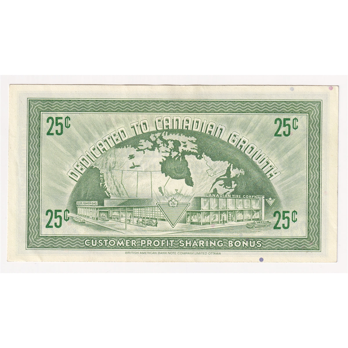 G7-E-C1 1972 Canadian Tire Coupon 25 Cents AU-UNC