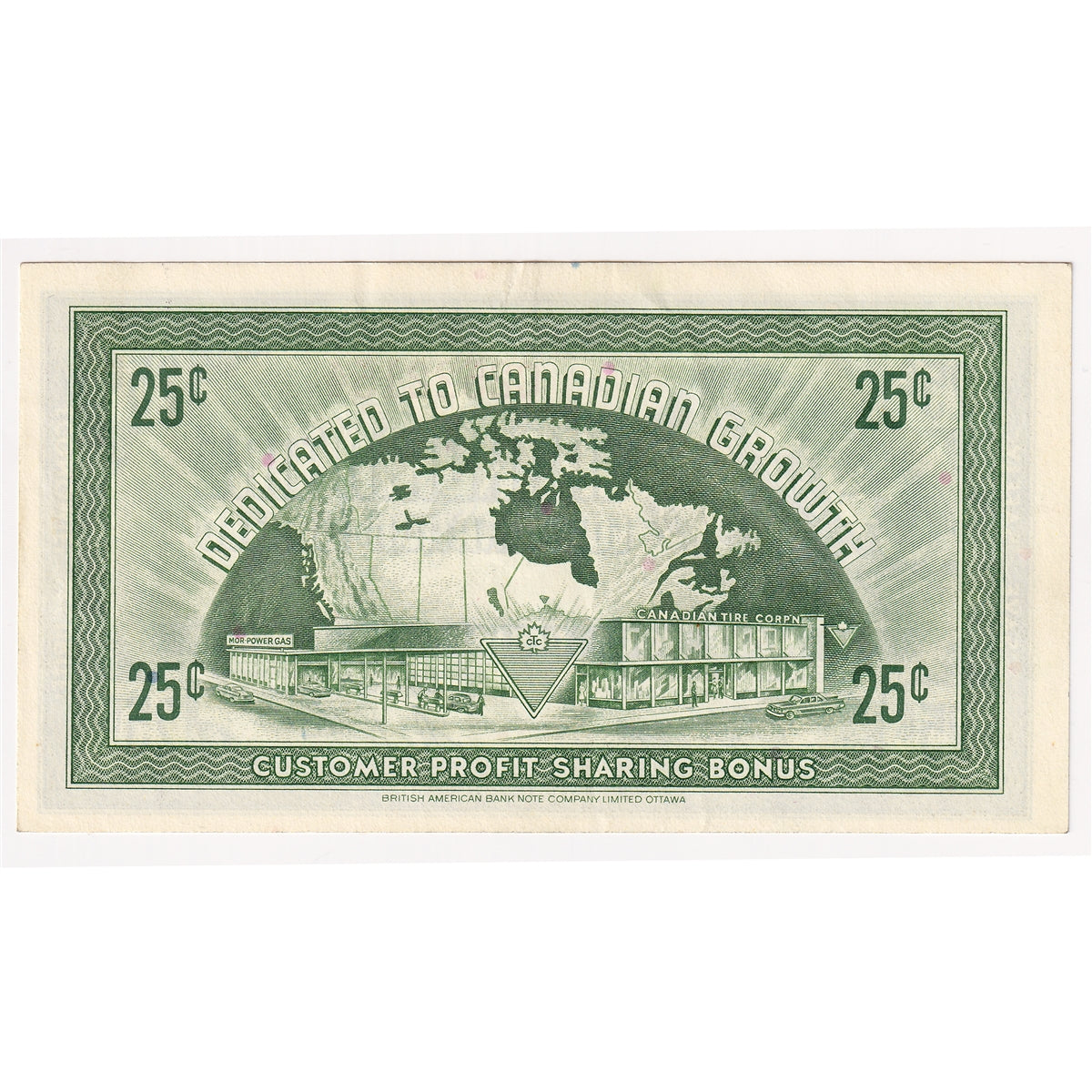 G7-E-C2 Narrow Font 1972 Canadian Tire Coupon 25 Cents EF-AU