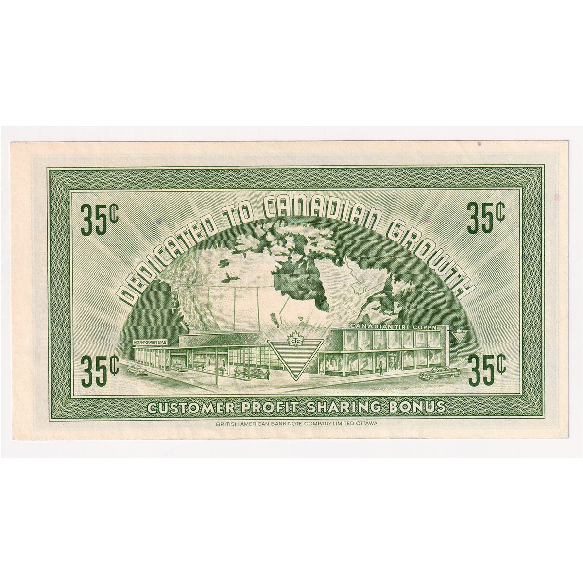 G7-G-H 1972 Canadian Tire Coupon 35 Cents Uncirculated