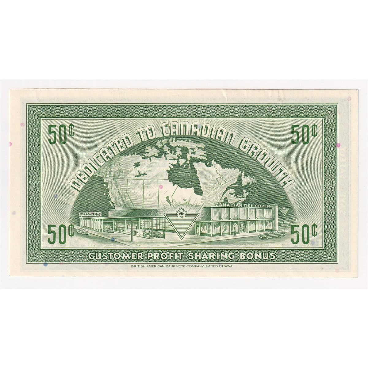 G7-J-M 1972 Canadian Tire Coupon 50 Cents AU-UNC