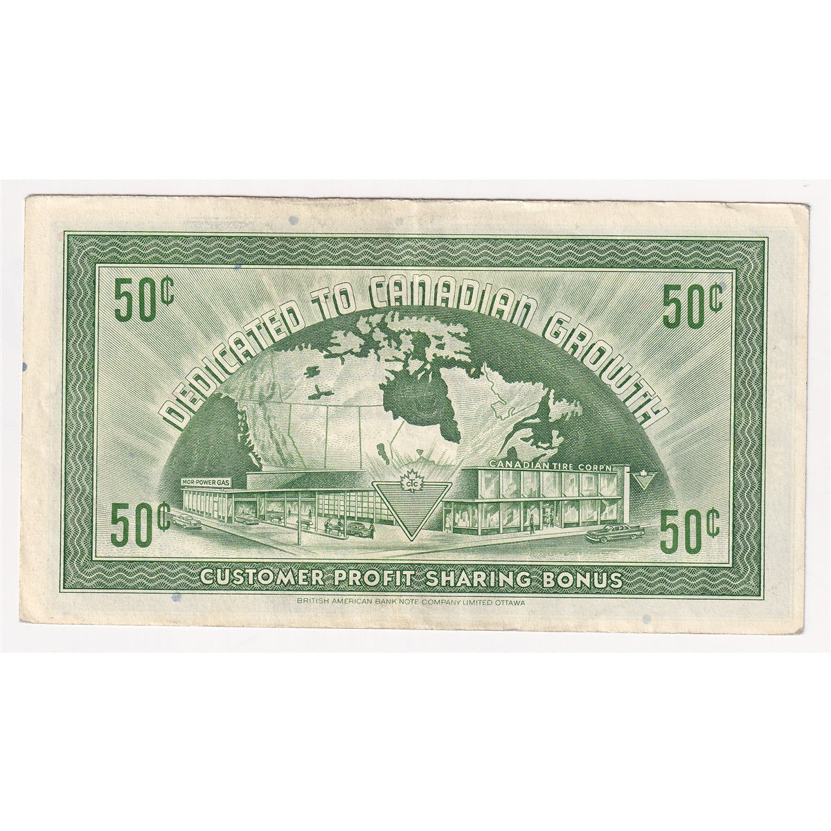G7-J-M 1972 Canadian Tire Coupon 50 Cents EF-AU