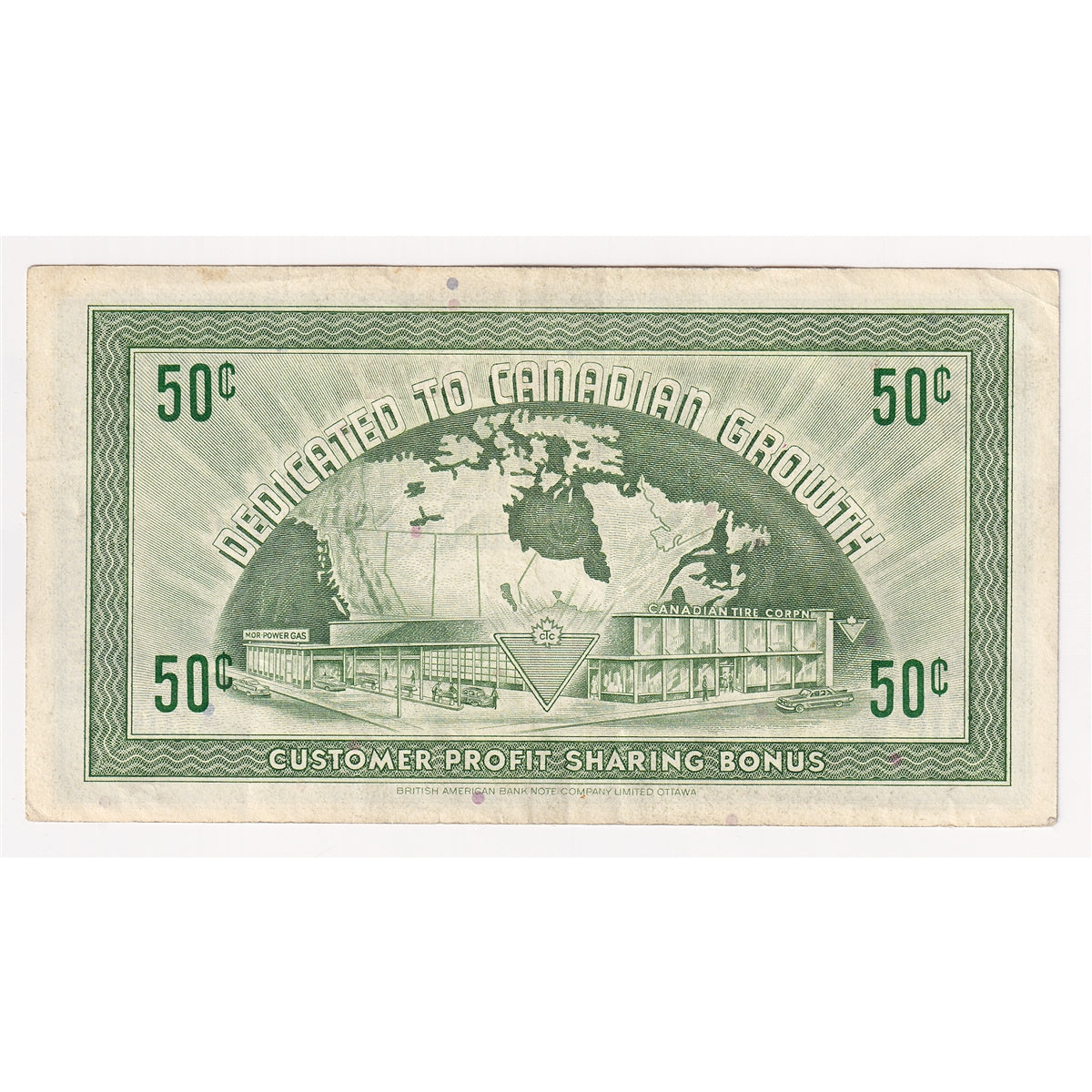 G7-J-M 1972 Canadian Tire Coupon 50 Cents VF-EF