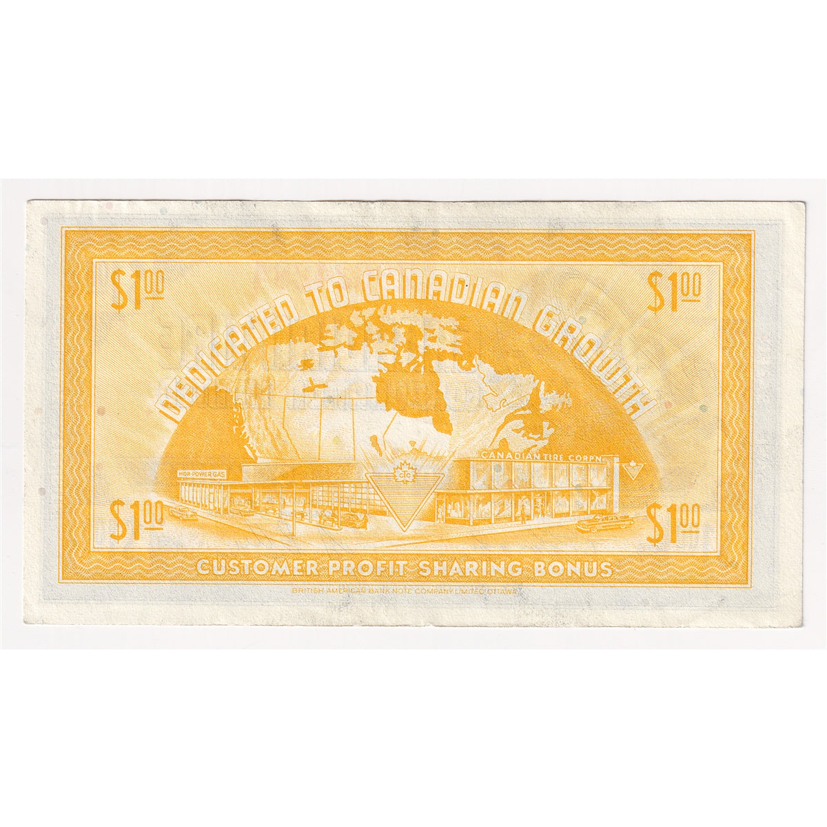 G8-E-Z1 Large Serifs 1978 Canadian Tire Coupon $1.00 Almost Uncirculated