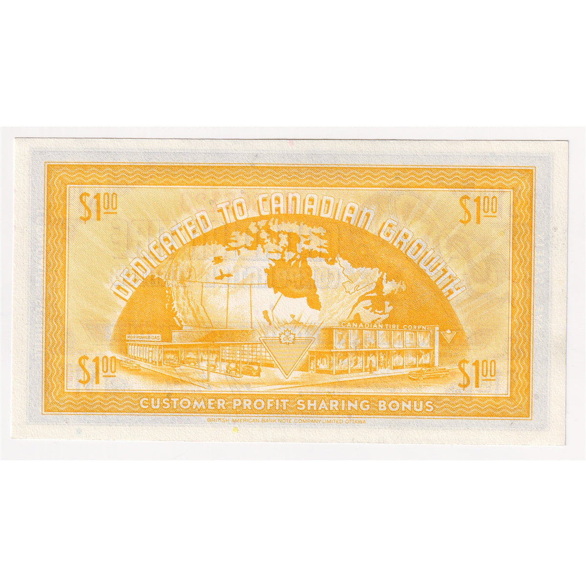 G8-E-Z2 Small Serifs 1978 Canadian Tire Coupon $1.00 Almost Uncirculated