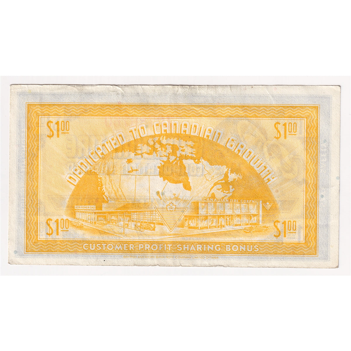 G8-E-Z2 Small Serifs 1978 Canadian Tire Coupon $1.00 VF-EF