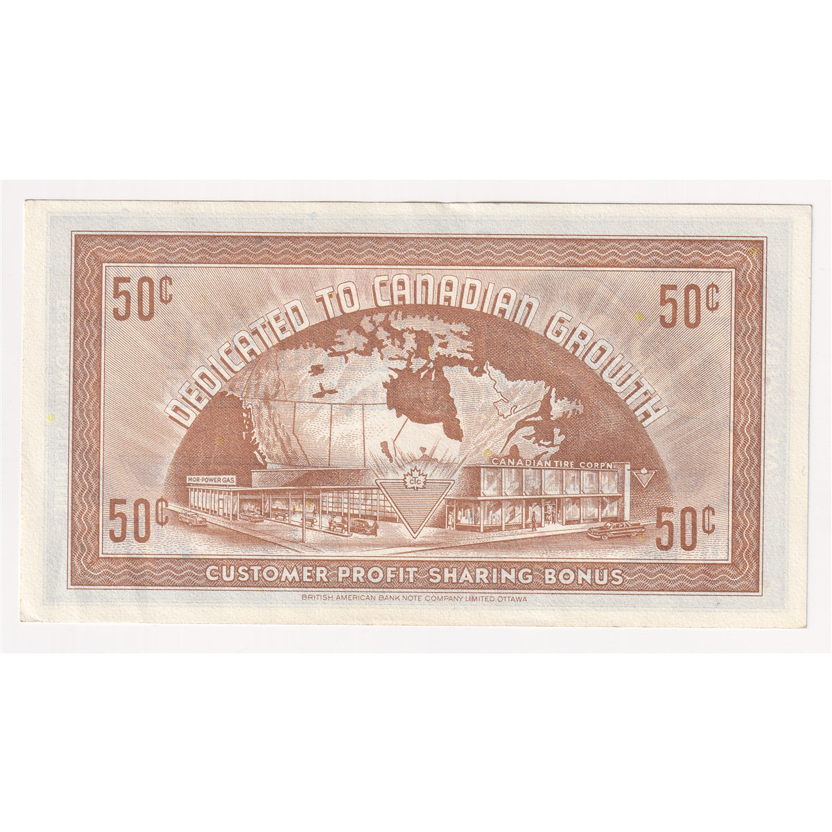 G9-D-U 1985 Canadian Tire Coupon 50 Cents Uncirculated