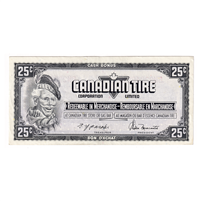 S4-D-BM2 Orange # 1974 Canadian Tire Coupon 25 Cents Almost Uncirculated