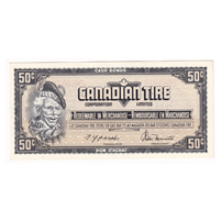 S4-E-ZN1 Red # 1974 Canadian Tire Coupon 50 Cents Almost Uncirculated