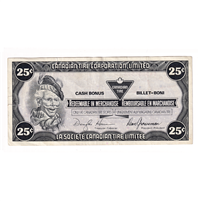 S9-Da-C* Replacement 1987 Canadian Tire Coupon 25 Cents VF-EF (Tears)