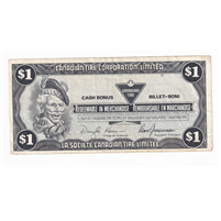 S9-Fa-E* Replacement 1987 Canadian Tire Coupon $1.00 Very Fine