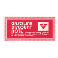 GDN-03 B Canadian Tire Gas Discount Note Almost Uncirculated
