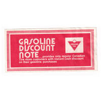 GDN-03 Q Canadian Tire Gas Discount Note Almost Uncirculated