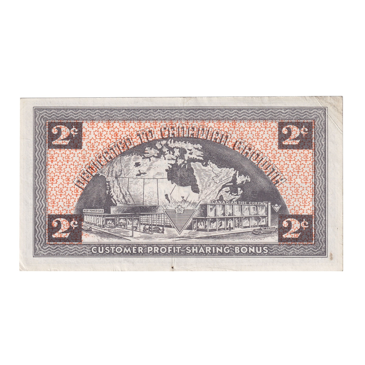 G3-B-F 1962 Canadian Tire Coupon 2 Cents Extra Fine