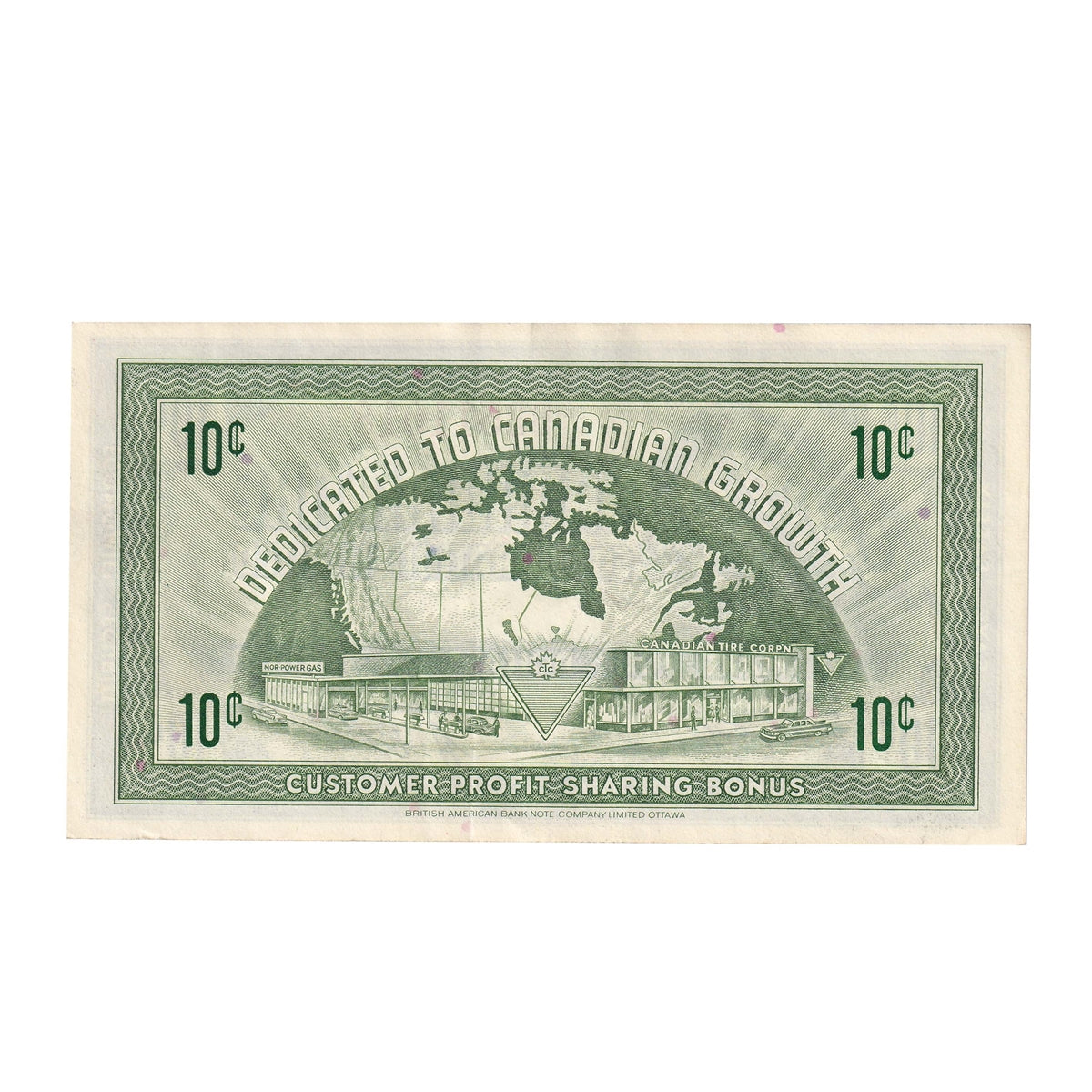 G7-B-B1 1972 Canadian Tire Coupon 10 Cents EF-AU