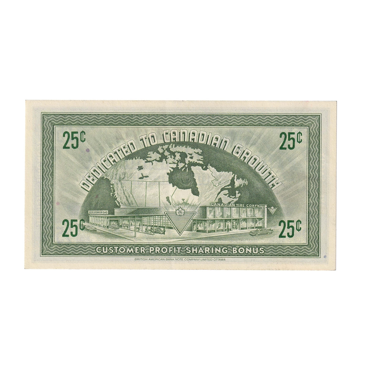 G7-E-C1 1972 Canadian Tire Coupon 25 Cents EF-AU