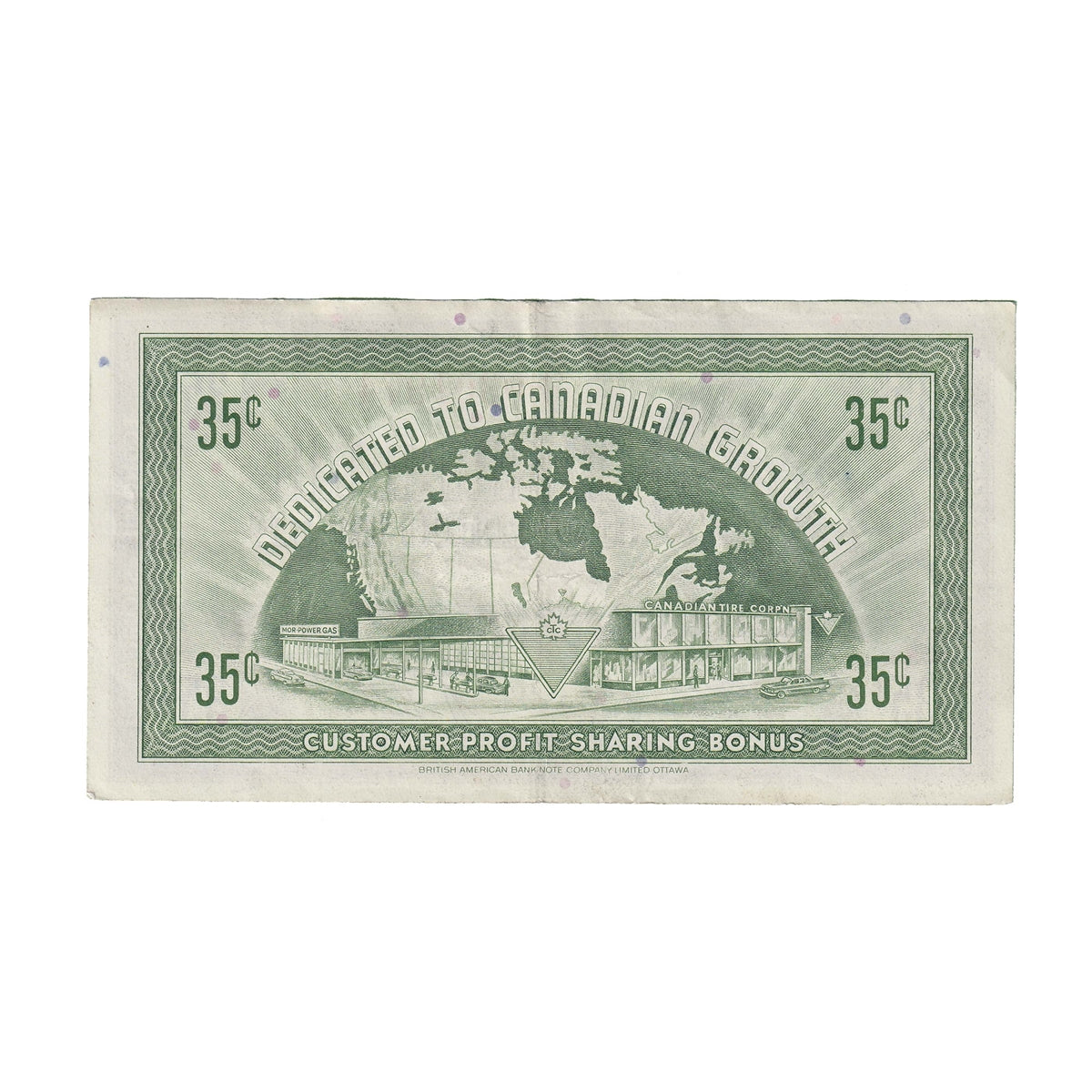 G7-G-H 1972 Canadian Tire Coupon 35 Cents VF-EF