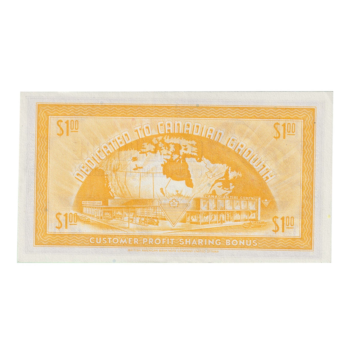 G8-E-Z1 Large Serifs 1978 Canadian Tire Coupon $1.00 Uncirculated