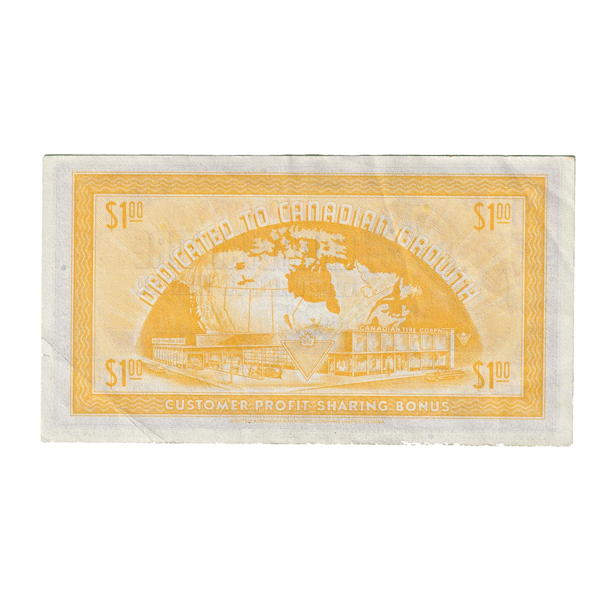 G8-E-Z1 Large Serifs 1978 Canadian Tire Coupon $1.00 Extra Fine