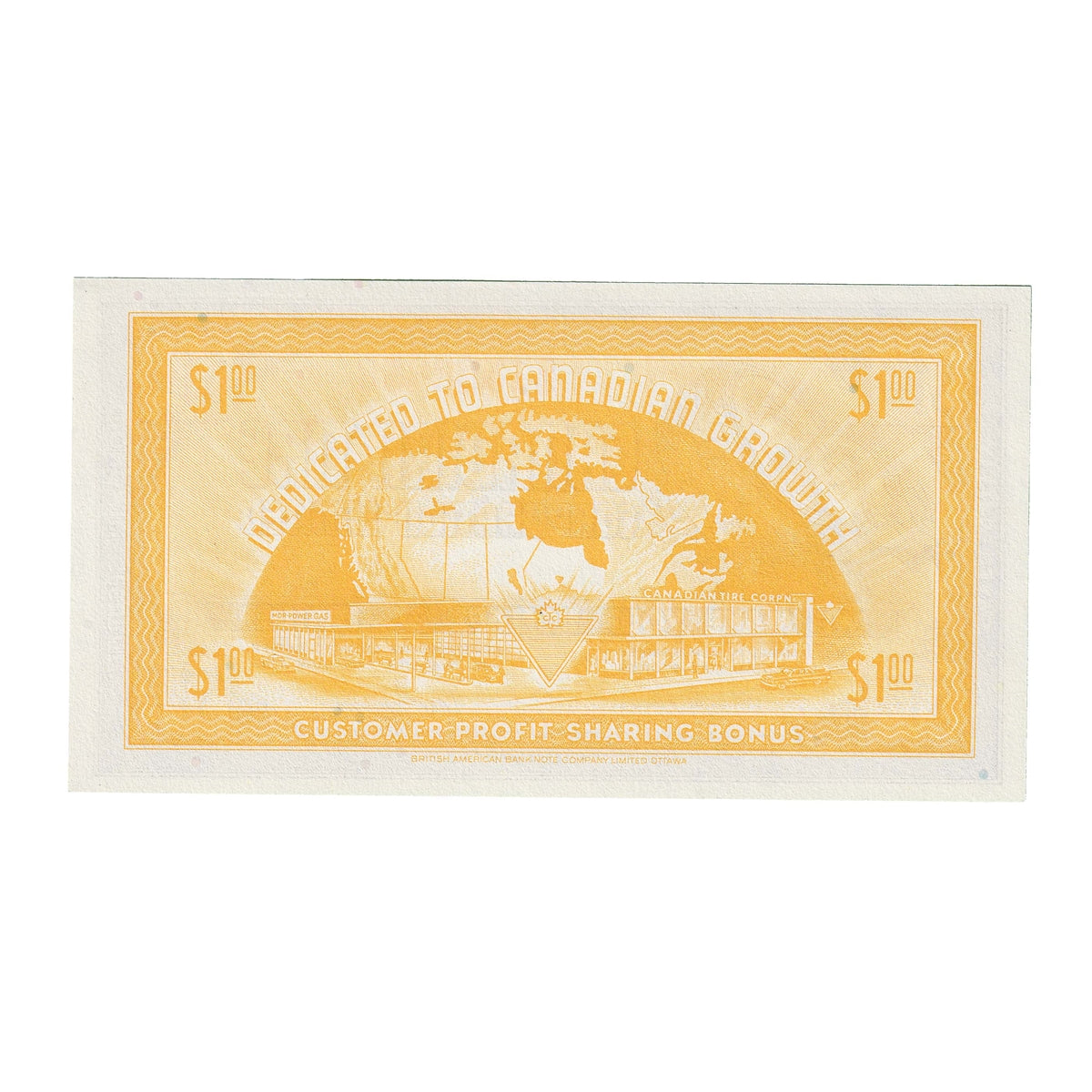 G9-E-Z1 Large Serifs 1985 Canadian Tire Coupon $1.00 Uncirculated