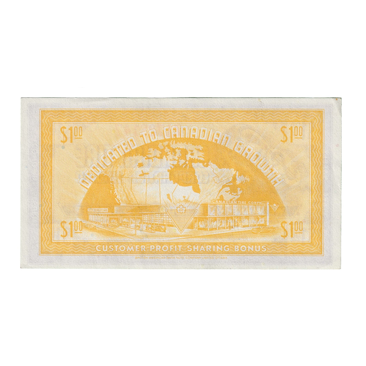 G9-E-Z1 Large Serifs 1985 Canadian Tire Coupon $1.00 AU-UNC