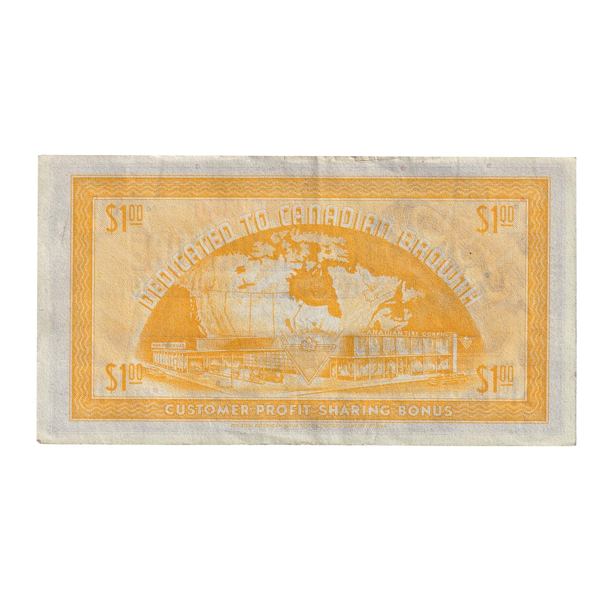 G9-E-Z2 Small Serifs 1985 Canadian Tire Coupon $1.00 VF-EF