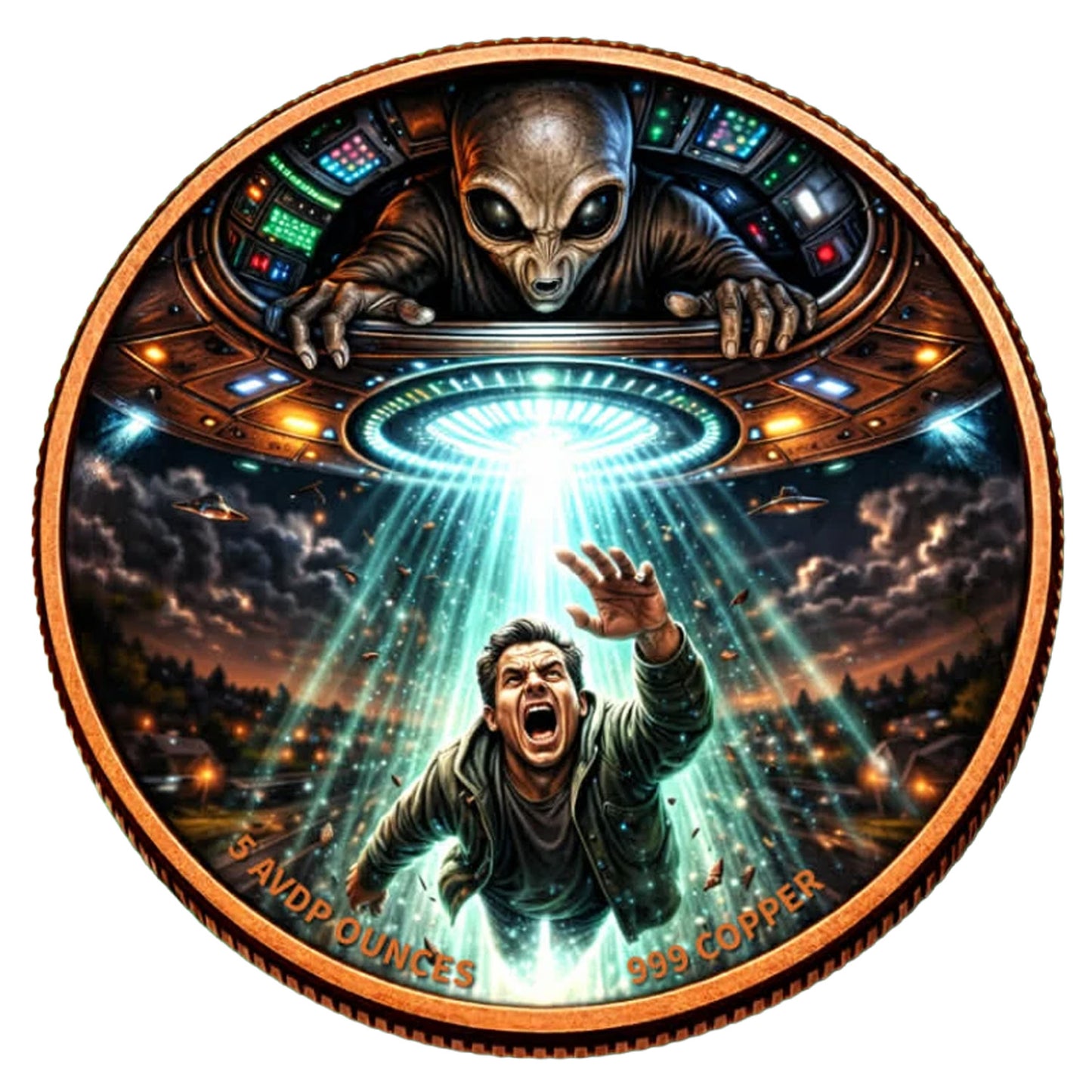 Alien Invasion 5oz. AVDP .999 Fine Copper Medal