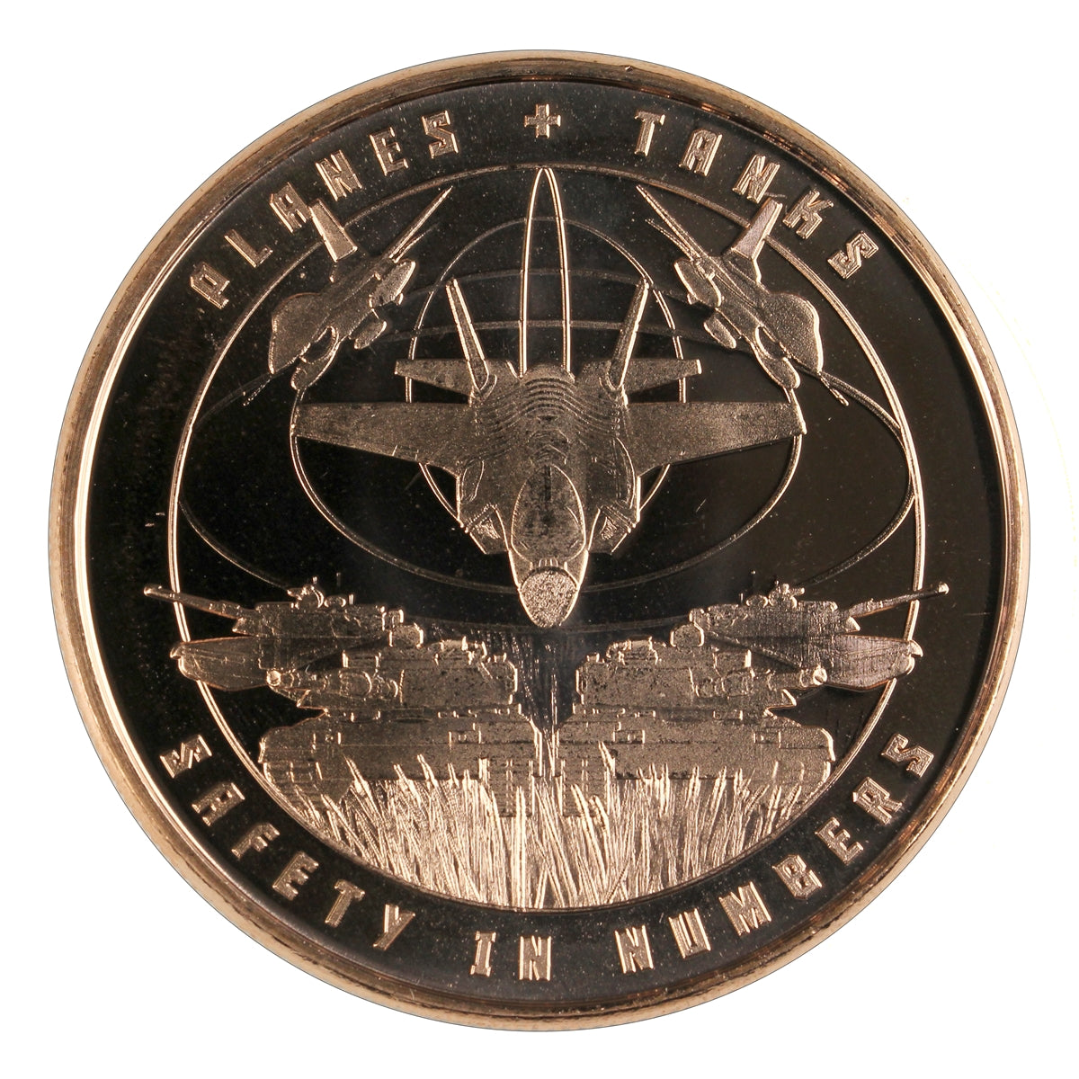 Safety in Numbers - Planes & Tanks 1oz. .999 Fine Copper