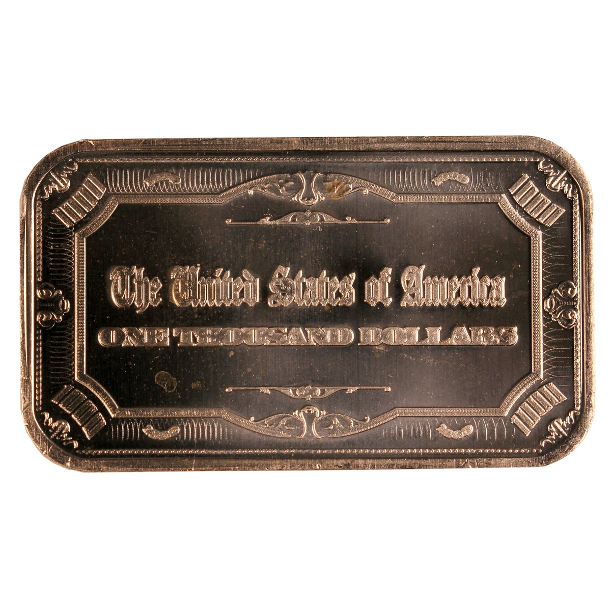 $1000 Cleveland Note Bar 1oz. .999 Fine Copper