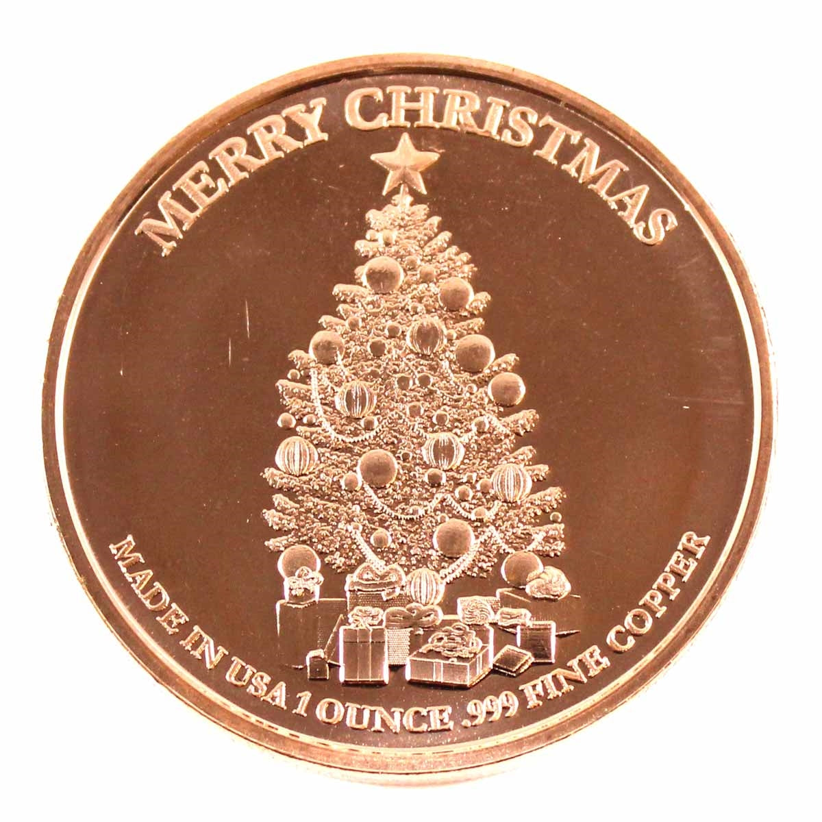 Santa on Sleigh 1oz. .999 Fine Copper