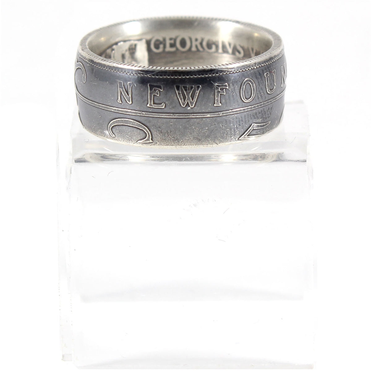Custom Newfoundland Silver 50c Coin Ring - Made Just For You!