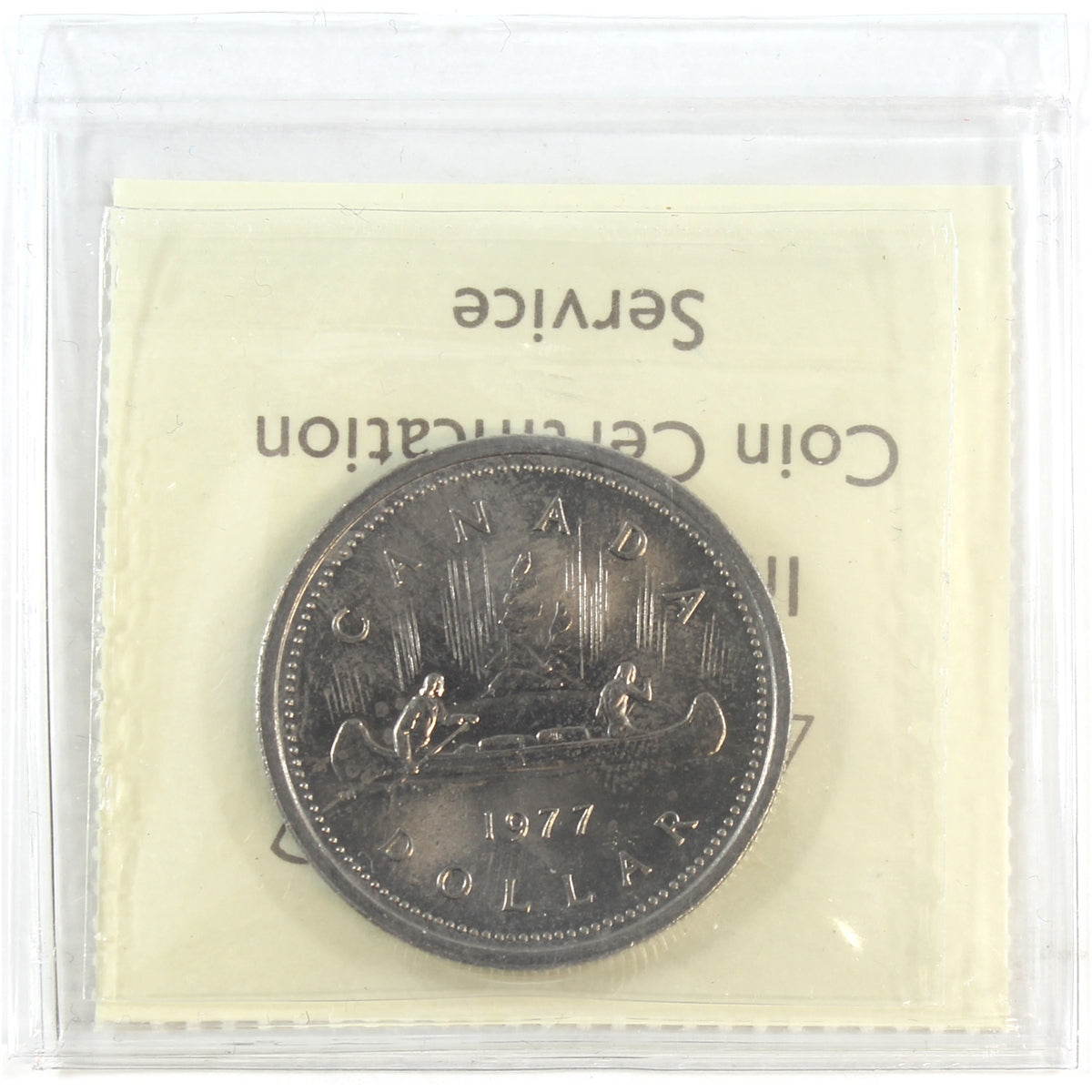 1977 SWL; Detached Jewel (V3) Canada Nickel Dollar ICCS Certified MS66